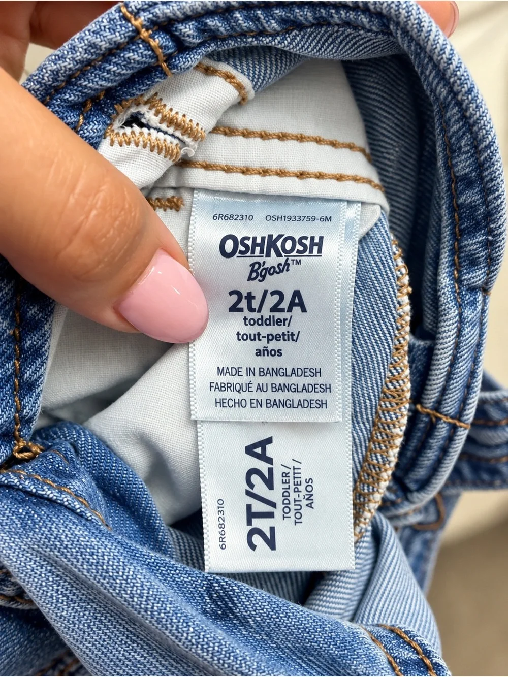 OshKosh B'gosh Light Blue Denim Kids Overalls with Embroidered Stars